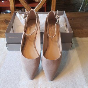 Franco Sarto Suede Beige Dress Flats